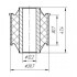 Сайлентблок поперечного нижнего малого рычага задней подвески внутренний 12*39.7*30*47 (под болт М12/ METGUM 05-30 (фото 2)