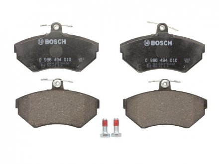 Тормозные колодки дисковые передние VW Polo 98-01, Golf III variant; SEAT Inca 95-03 0 986 494 010 BOSCH 0986494010 (фото 1)