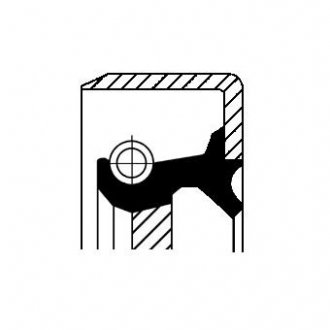 Кільце ущільнювача, ступінчаста коробка передач; Кільце, що ущільнює, диференціал; Ущільнюючий/ CORTECO 19016639 (фото 1)