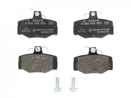 Тормозные колодки дисковые задние NISSAN Almera 1,5-2,2 00-; Primera 1,6/2,0 93-01 0 986 460 993 BOSCH 0986460993