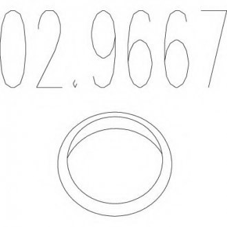 Монтажное кольцо выхлопной системы (D(внутр.) - 50,5 мм; D(наружн.) - 65,5 мм; Высота - 15 мм)/ MTS 02.9667 (фото 1)