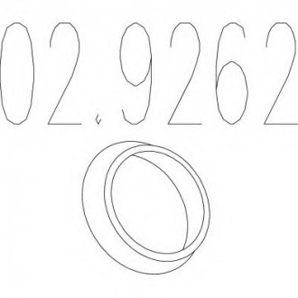 Монтажное кольцо выхлопной системы (D(внутр.) - 74 мм; D(наружн.) - 90 мм; Высота - 11,5 мм)/ MTS 02.9262 (фото 1)