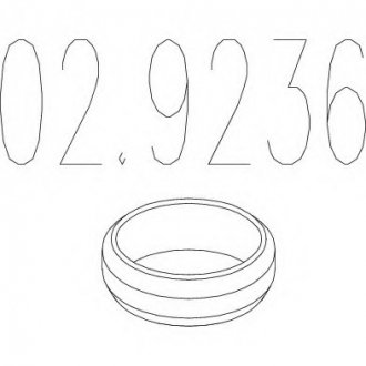 Монтажное кольцо выхлопной системы (D(внутр.) - 72 мм; D(наружн.) - 92 мм; Высота - 13,5 мм)/ MTS 02.9236 (фото 1)