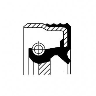 Кільце ущільнювача, колінчастий вал; Кільце ущільнювача, ступінчаста коробка передач;/ CORTECO 12015120 (фото 1)