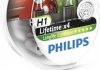 Лампа накаливания H1 12V 55W P14,5s LongerLife Ecovision 2шт PHILIPS 12258LLECOS2 (фото 2)