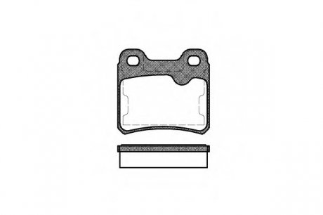 Колодка гальм. OPEL ASTRA A 91-98, KADETT E 86-91, VECTRA A 88-95 задн. REMSA 0282.10