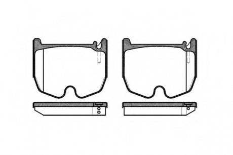 Колодка гальм. MB E-CLASS E55 02-, S-CLASS (W220-221) S600 02 - передн. REMSA 0992.00