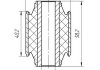 Сайлентблок внутрішній прямого нижнього важеля передньої підвіски 12*40.4*40*58/ METGUM 17-30 (фото 2)