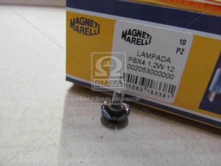 Лампа розжарювання PBX4 12V 1.2W BX8.4D MagnetiMarelli MAGNETI MARELLI 002053000000