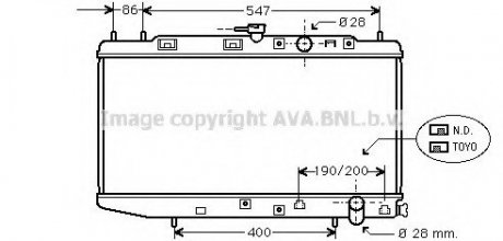 HONDA CIVIC 9/87-9/91 Радиатор 1.3, 1.4, 1.5i, 1.6i [OE. 19010-PM4-003 / 004]/ AVA AVA COOLING HD 2047