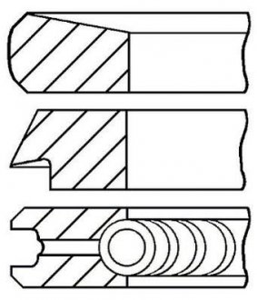 Кольца поршневые FORD 4 Cyl. 86,00 2,5 x 2,0 x 3,0 mm GOETZE 08-112700-00 (фото 1)