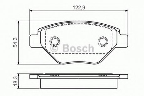 Колодки гальмові дискові передні RENAULT Megane II 1.4 02- 0 986 495 069 BOSCH 0986495069 (фото 1)