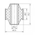 Сайлентблок поперечного верхньої підвіски зовнішній (гума)) 14*47.4*28*54/ METGUM 05-31 (фото 2)