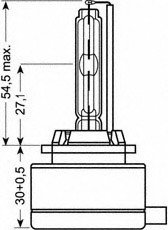 Лампа ксенон D1R 85V 35W OSRAM 66154 (фото 1)
