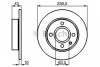 Тормозной диск передний FORD Escort, Fiesta -96 (239,5*10) 0 986 478 501 BOSCH 0986478501 (фото 1)