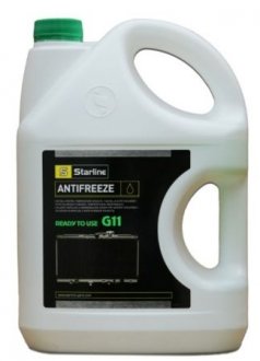 Антифриз G11, 4л. готовий до застосування до -40С, зелений/ STARLINE ANTIFREEZE GREEN 4 (фото 1)