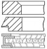 Кольца поршневые PSA 72.0 (1.5/2/3) TU1/TU1M 87- GOETZE 08-154300-00 (фото 1)