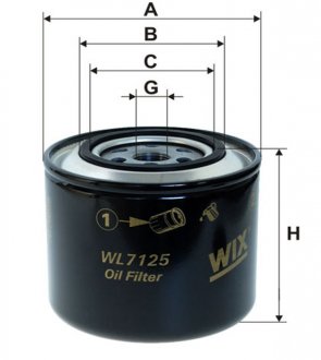 Фільтр масляний RENAULT, VW /OP569 (WIX-Filtron) WIX FILTERS WL7125