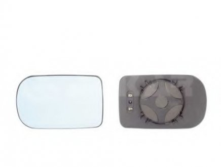 Скло дзеркала праве. із пласт. тримачем, з підігрівом, опукле/ ALKAR 6432844 (фото 1)