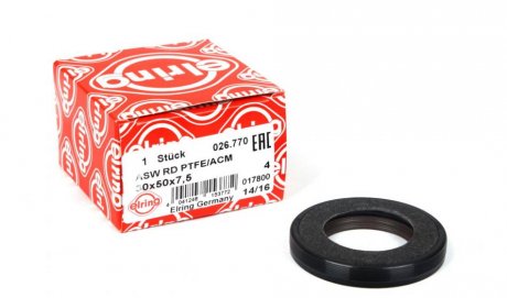 Сальник FRONT FORD 1.8TDCI 98-> 30x50x7.5 PTFE ELRING 026.770 (фото 1)
