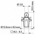 Лампа розжарювання BAX BX8.5d White 12V 1.12W PHILIPS 12638CP (фото 2)