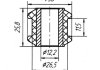 Направляющая втулка переднего и заднего стабилизатора нижняя/ METGUM 11-02 (фото 2)