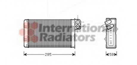 Радиатор отопителя P406 MT/AT +/-AC 99-04 Van Wezel 40006240 (фото 1)
