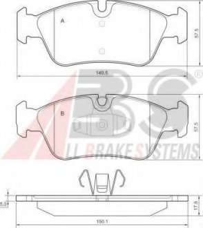 Колодка торм. BMW 120i,120D передн. (ABS) Распродажа A.B.S. A.B.S. 37436