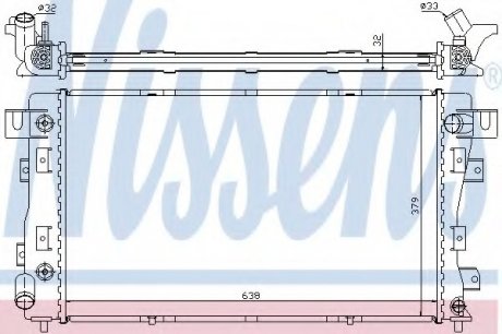 Радіатор CHR CONCORDE(93-)3.3 i V6 24V(+)[OE 4592052]/ NISSENS 609771