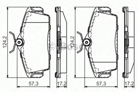 Колодки гальмові дискові передні NISSAN 0 986 495 070 BOSCH 0986495070 (фото 1)