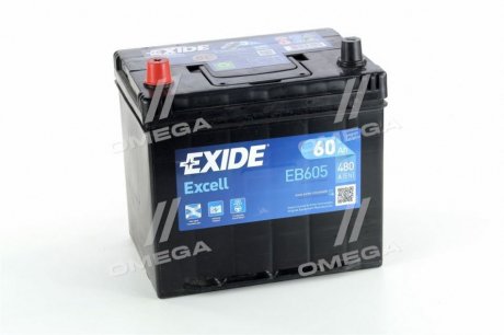 Аккумулятор 60Ah-12v EXCELL(230х172х220),L,EN390 EXIDE EB605