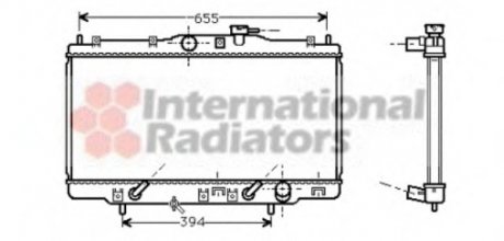 Радиатор ACCORD6 18i AT +-AC 98-02 Van Wezel 25002119