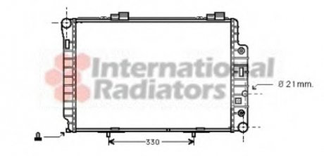 Радиатор MB W202(C) MT/AT +AC 96- Van Wezel 30002174 (фото 1)