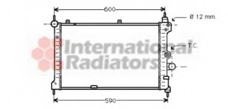 Радиатор KADETT E15TD/ASTRA F 17TD Van Wezel 37002127