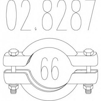Хомут вихлопної системи біконічний (Діаметр 66 мм))/ MTS 02.8287