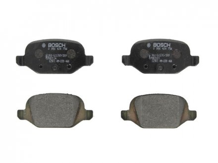 Комплект тормозных колодок, дисковый тормоз/ BOSCH 0 986 424 756 (фото 1)