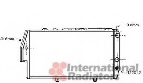 Радиатор AUDI 100/200 MT/AT 84-89 Van Wezel 03002020