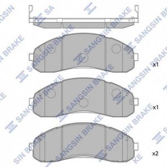 Колодка гальм. KIA K3000 передн. (SANGSIN) SANGSIN HI-Q/SANGSIN SP1148