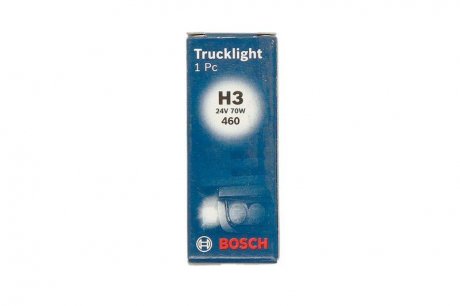 Лампа галогенова Trucklight, H3, 24V/70W, PK22s 1 987 302 431 BOSCH 1987302431 (фото 1)