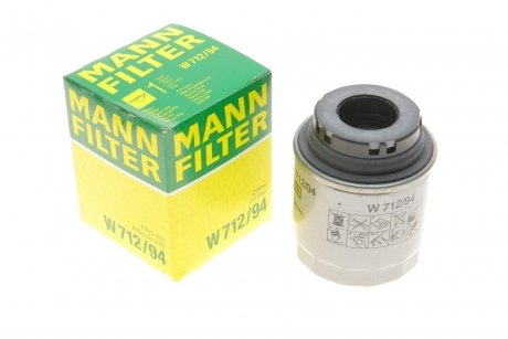 Фільтр масляний VAG 1,2 TSI -FILTER MANN W712/94 (фото 1)