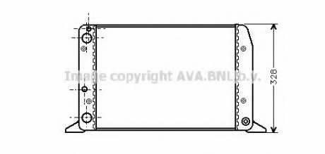 Радиатор AUDI 80 1.6/1.8 MT 86-91 (Ava) AVA COOLING AIA2028