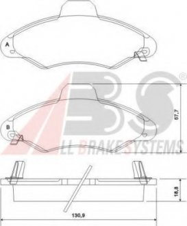 Колодка гальм. FORD ESCORT передн. (ABS) A.B.S. A.B.S. 37127