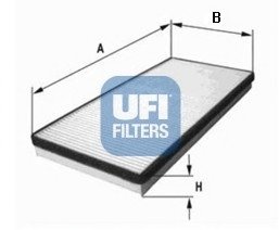 Фільтр, повітря у внутрішньому просторі/ UFI 53.103.00 (фото 1)