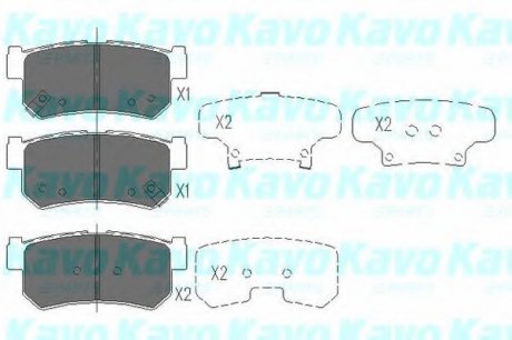 Тормозные колодки дисковые = BP-7503 KAVO KBP-7501 (фото 1)