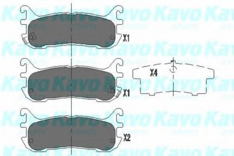 Гальмівні колодки дискові = BP-4541 KAVO KBP-4539 (фото 1)