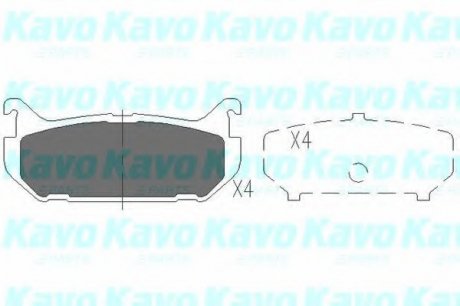 Тормозные колодки дисковые = BP-4540 KAVO KBP-4508 (фото 1)