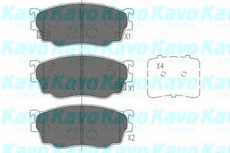 Гальмівні колодки дискові = BP-4544 KAVO KBP-4509