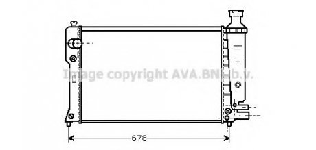 Радіатор PEUG 405 MT/AT 87-92 (Ava) AVA COOLING PE2097