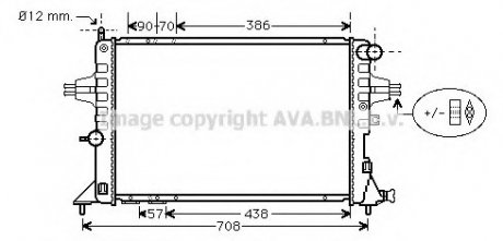 Радіатор 1.7TD [OE. 1300198 - 09119484]/ AVA AVA COOLING OLA 2252