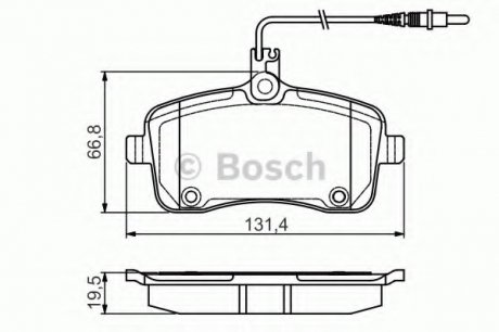 Тормозные колодки дисковые 0 986 495 091 BOSCH 0986495091 (фото 1)